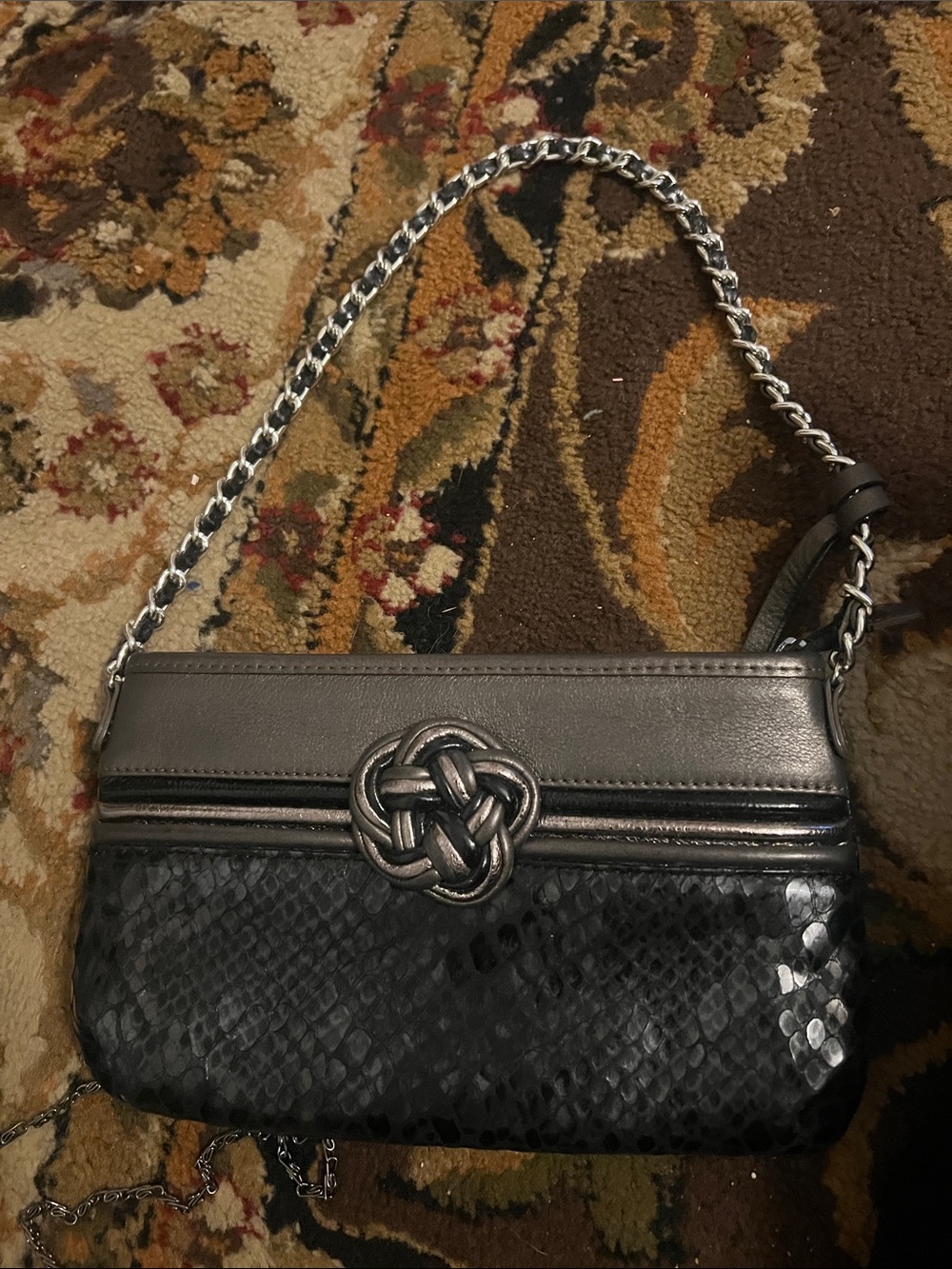 Brighton Limited Edition Black Women's Shoulder Bag with Braided Knot Accent - Picture 4 of 5